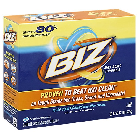 slide 1 of 1, Biz Laundry Detergent Stain & Odor Eliminator Box, 50 oz