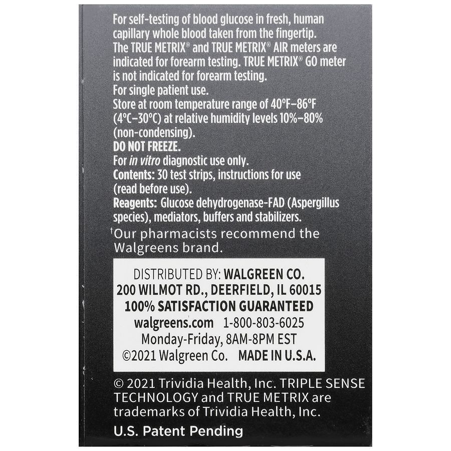 slide 4 of 5, Walgreens True Metrix Test Strips, 30 ct