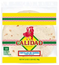 Calidad Flour Tortillas, Burrito Size, 10 Count
