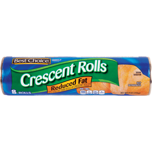 slide 1 of 1, Best Choice Reduced Fat Crescent Rolls, 8 ct