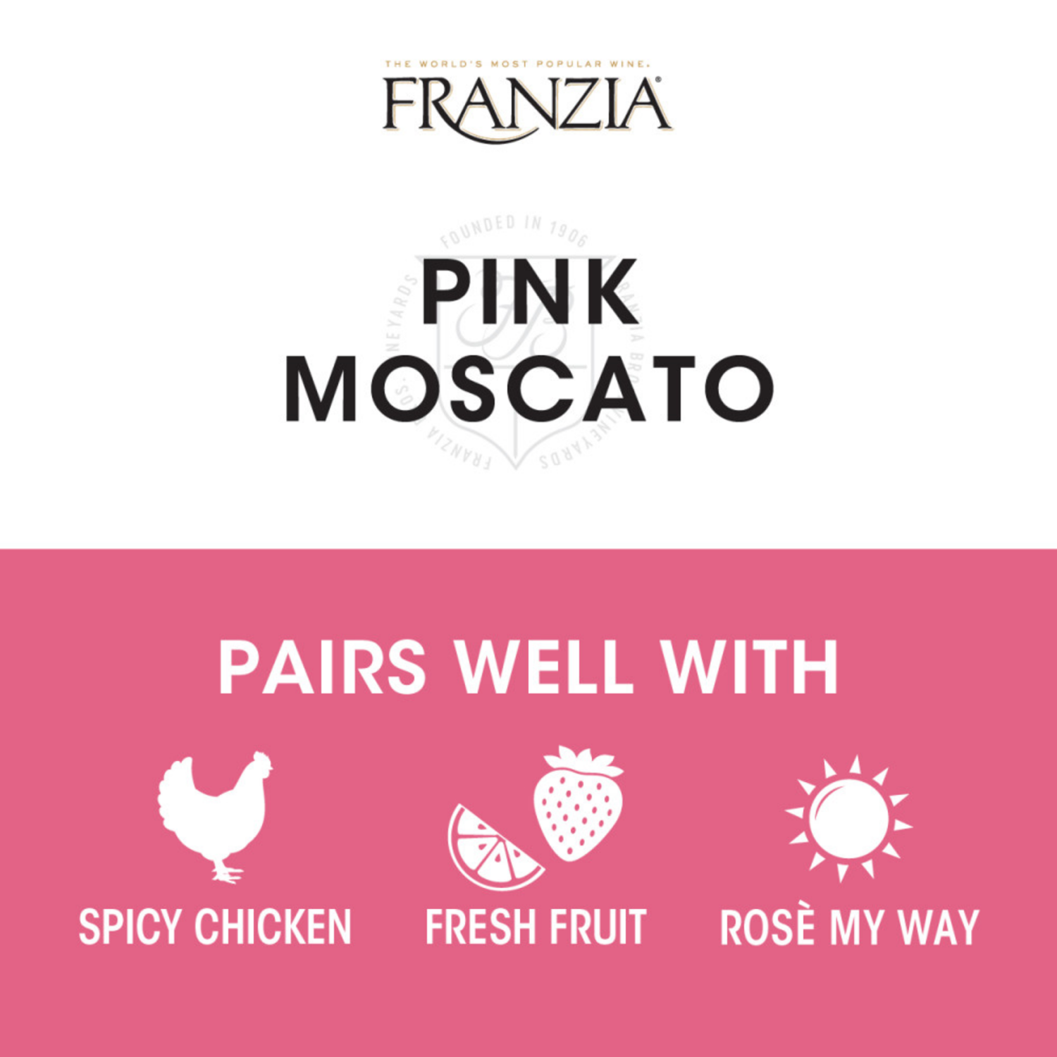 slide 6 of 6, Franzia® Franzia Pink Moscato Vintner Select Rose Wine Box, 5 liter