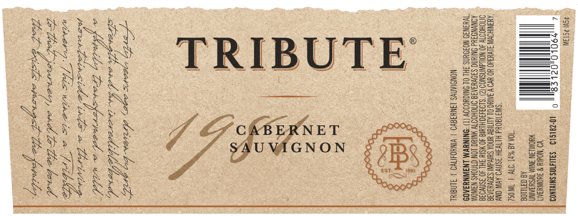 slide 3 of 4, Tribute California Cabernet Sauvignon 750 ml, 750 ml