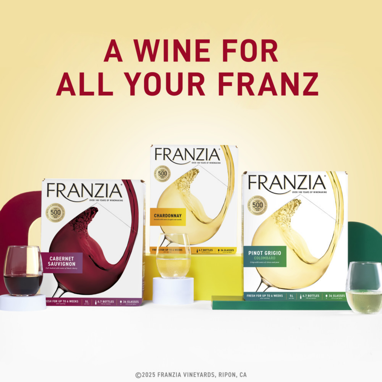 slide 7 of 8, Franzia Chardonnay, White Wine, 5L, 5 liter