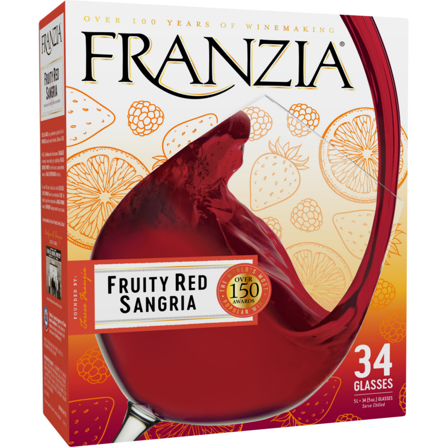 slide 5 of 6, Franzia Fruity Red Sangria 5 l Box, 5 ct