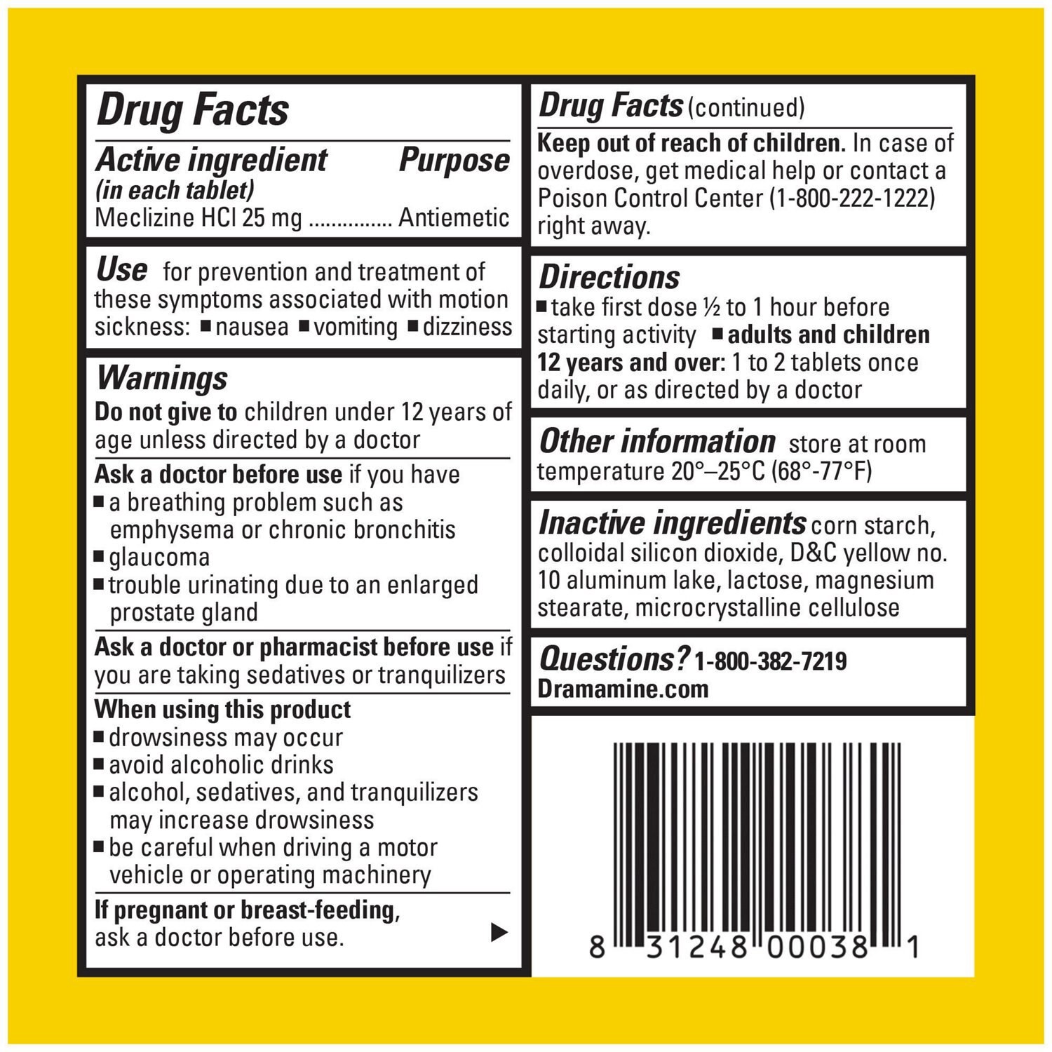 slide 3 of 5, Dramamine Motion Sickness Relief - All Day Less Drowsy, 16 Count, 16 ct