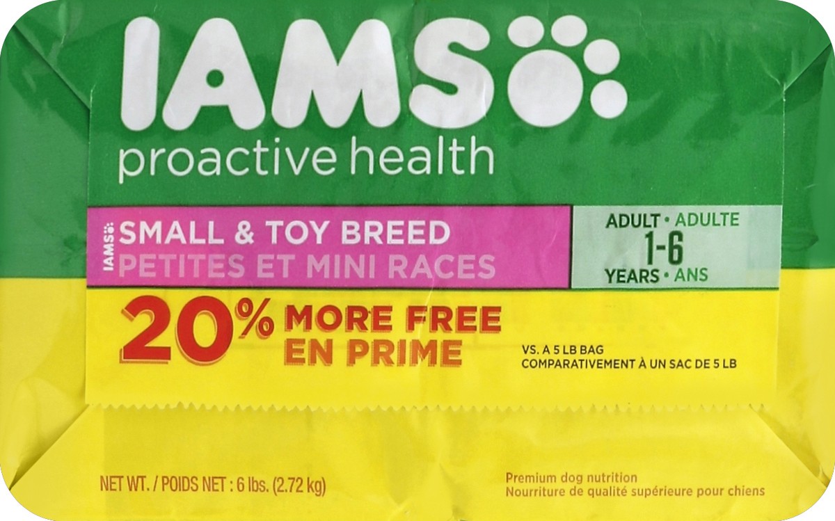 slide 4 of 6, IAMS ProActive Health Adult Small & Toy Breed Dry Dog Food, 6 lb