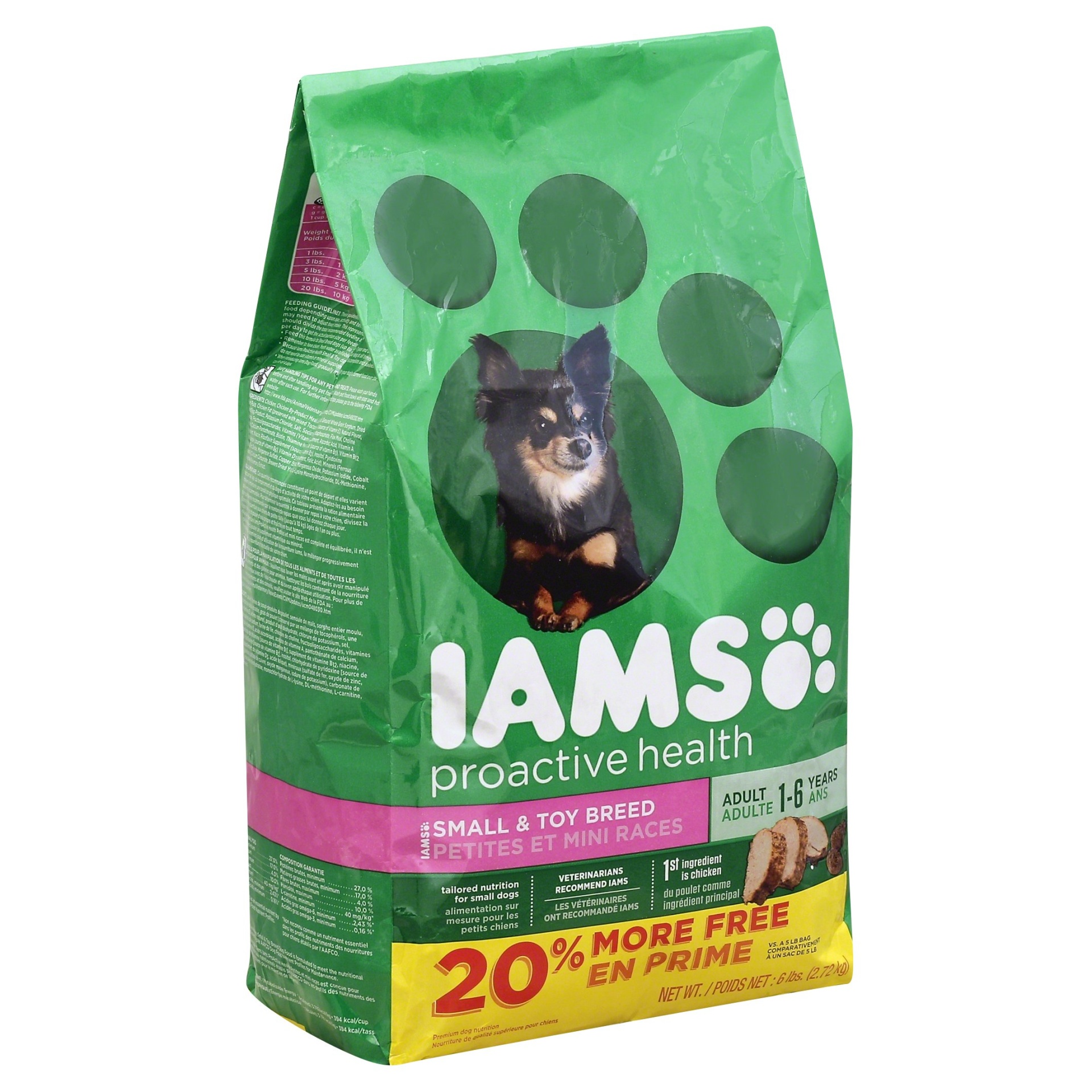 slide 1 of 1, IAMS ProActive Health Adult Small & Toy Breed Dry Dog Food, 6 lb