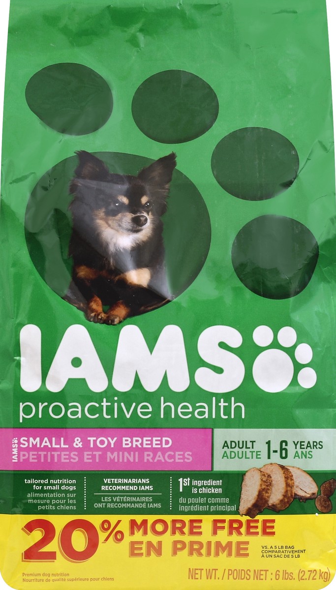 slide 5 of 6, IAMS ProActive Health Adult Small & Toy Breed Dry Dog Food, 6 lb