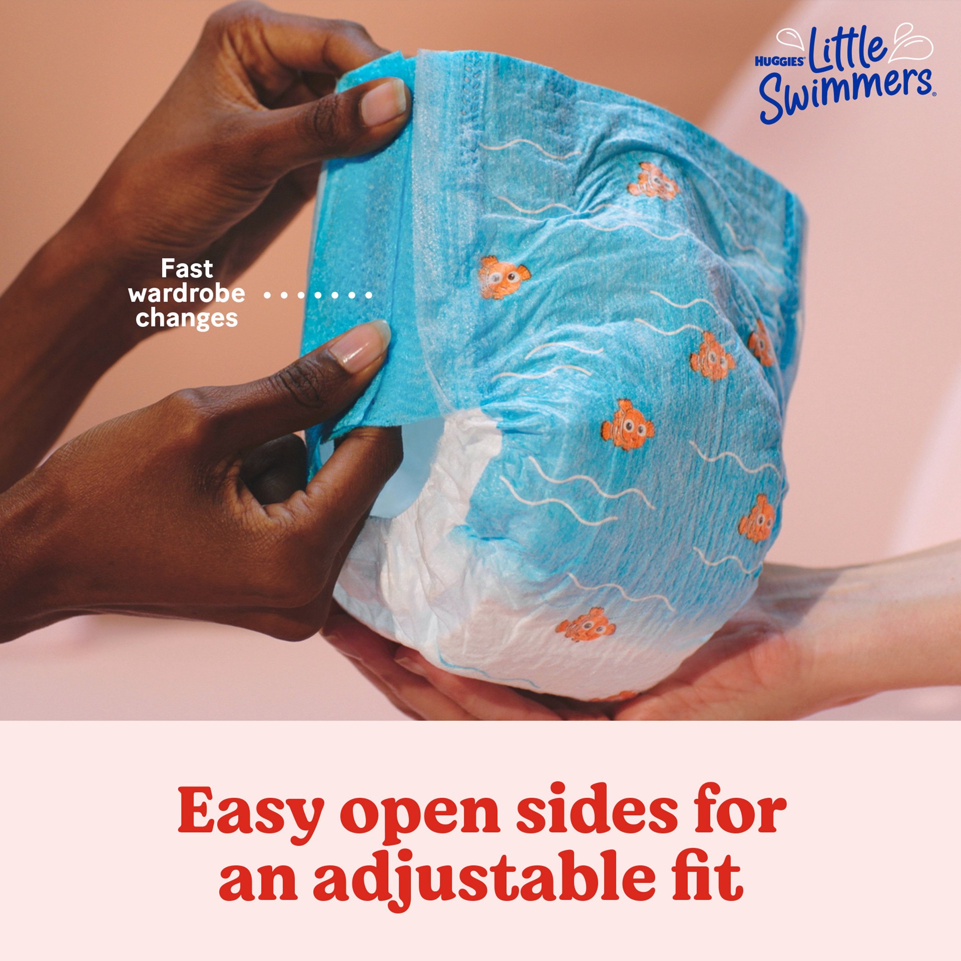slide 4 of 5, Little Swimmers Disposable Swim Diapers, Size 4 (24-34 lbs), 11 Ct, 11 ct