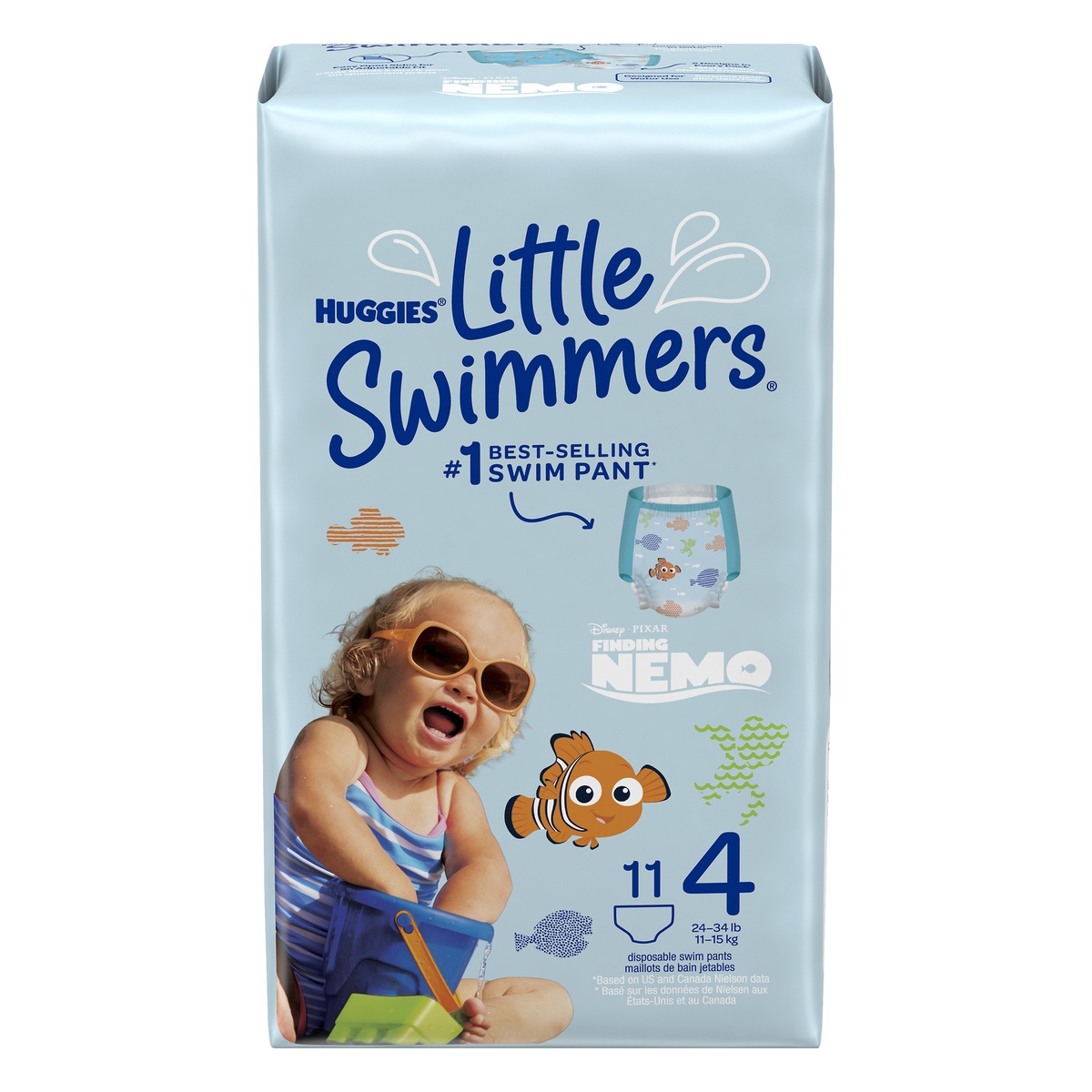 slide 1 of 8, Huggies Little Swimmers Disposable Diaper Swimpants, Size Medium, 11 ct