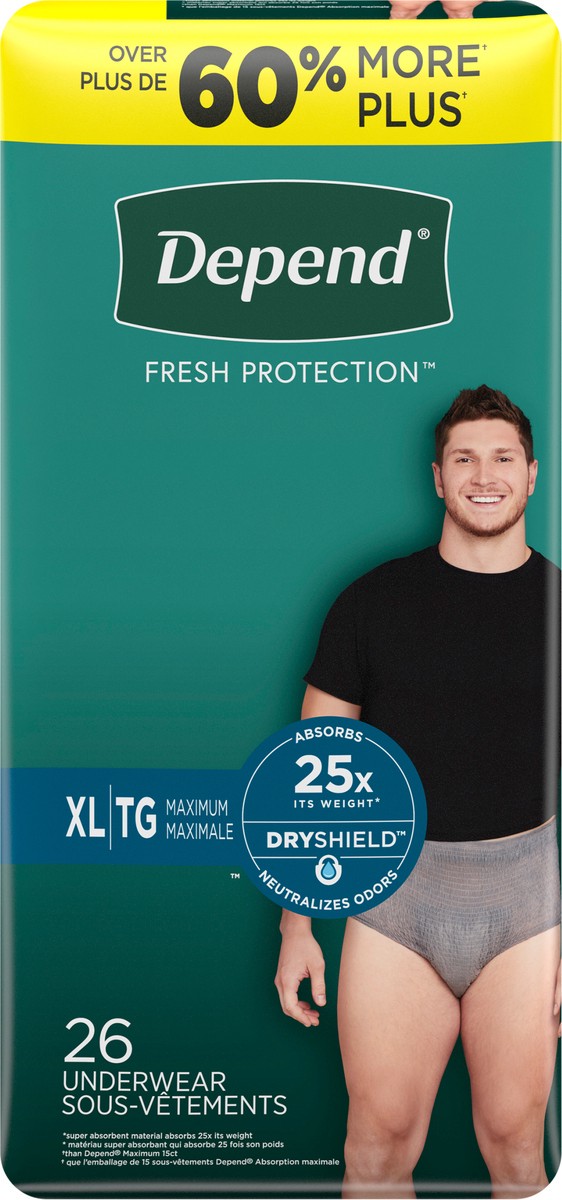 Depend Fresh Protection FIT-FLEX Incontinence Underwear for Men