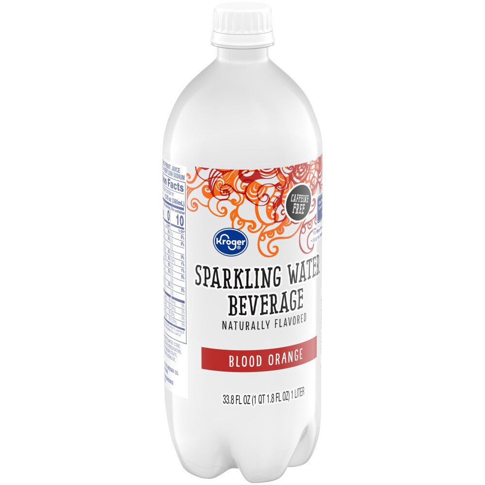 slide 4 of 4, Kroger Blood Orange Sparkling Water - 1 liter, 1 liter
