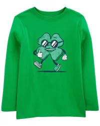 Carter's Kid St. Patrick's Day Long-Sleeve Tee - Green Green M