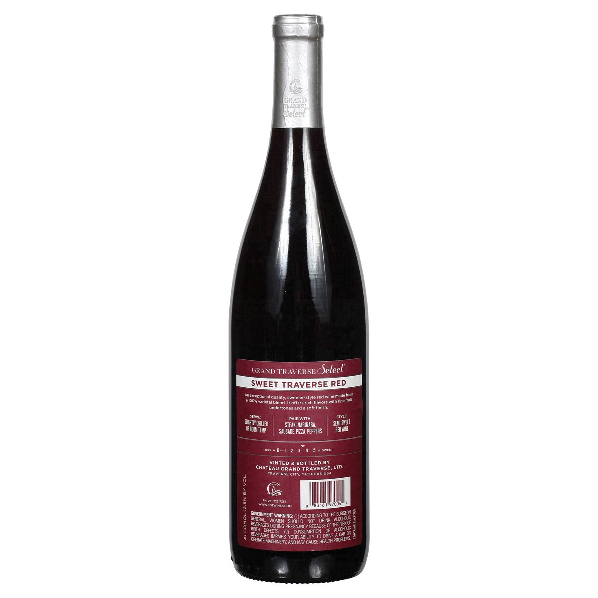 slide 2 of 2, Chateau Grand Traverse Select Sweet Red, 750 ml