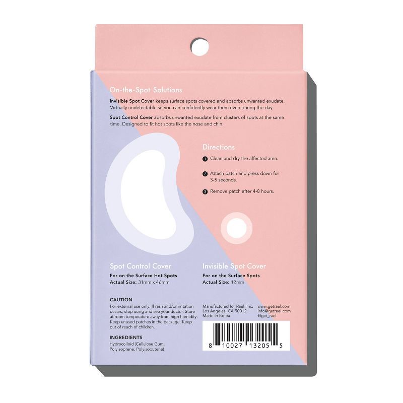 slide 2 of 7, Rael Beauty Miracle Acne Pimple Patch Invisible Spot Cover + Spot Control Cover Duo - 15ct, 15 ct
