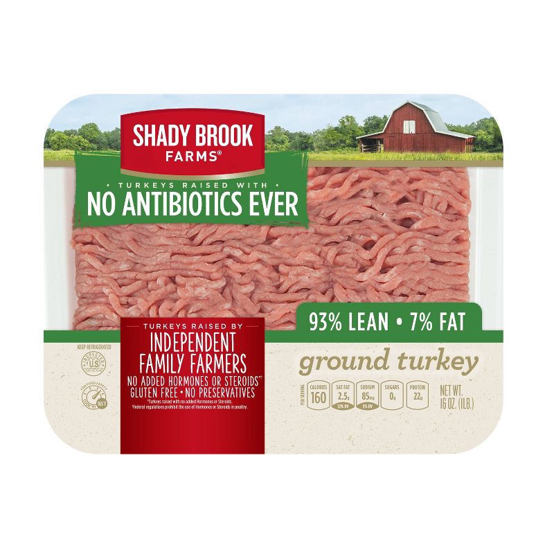 slide 1 of 5, Shady Brook Farms Antibiotic-Free 93% Ground Turkey - 16oz, 16 oz