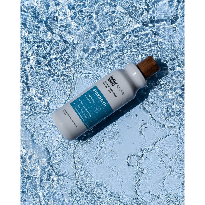 slide 5 of 5, Raw Sugar Men's 2-in-1 Tea Tree + Coconut + Aloe Strengthen Shampoo & Conditioner - 18 fl oz, 18 fl oz