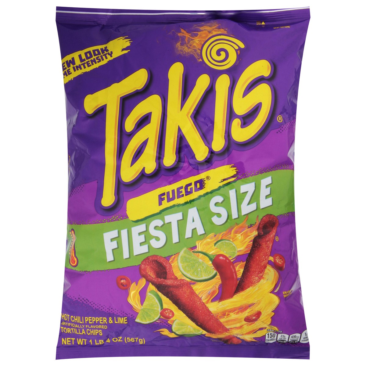 slide 1 of 7, Takis Extreme Fuego Tortilla Chips Fiesta Size 20 oz, 20 oz