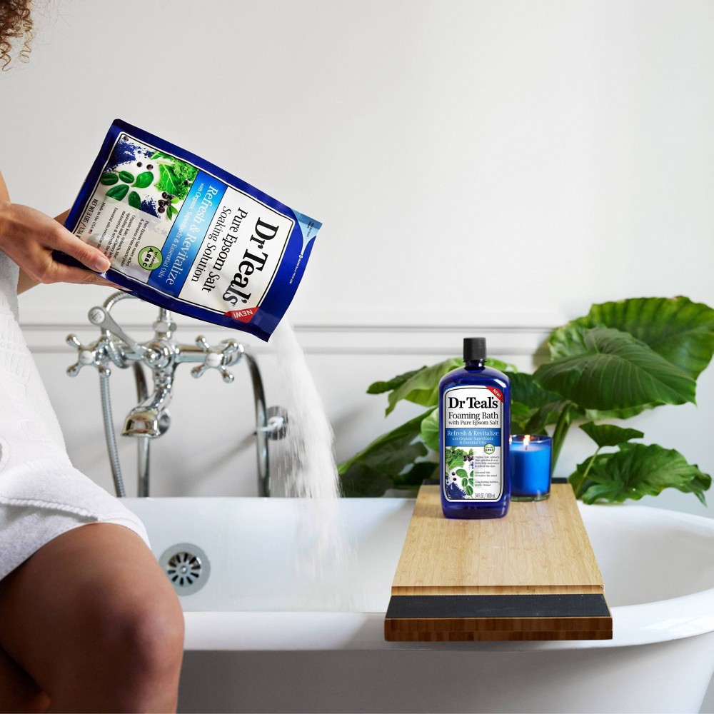 slide 3 of 5, Dr Teal's Refresh & Revitalize Superfoods Pure Epsom Bath Salt - 3lb, 3 lb