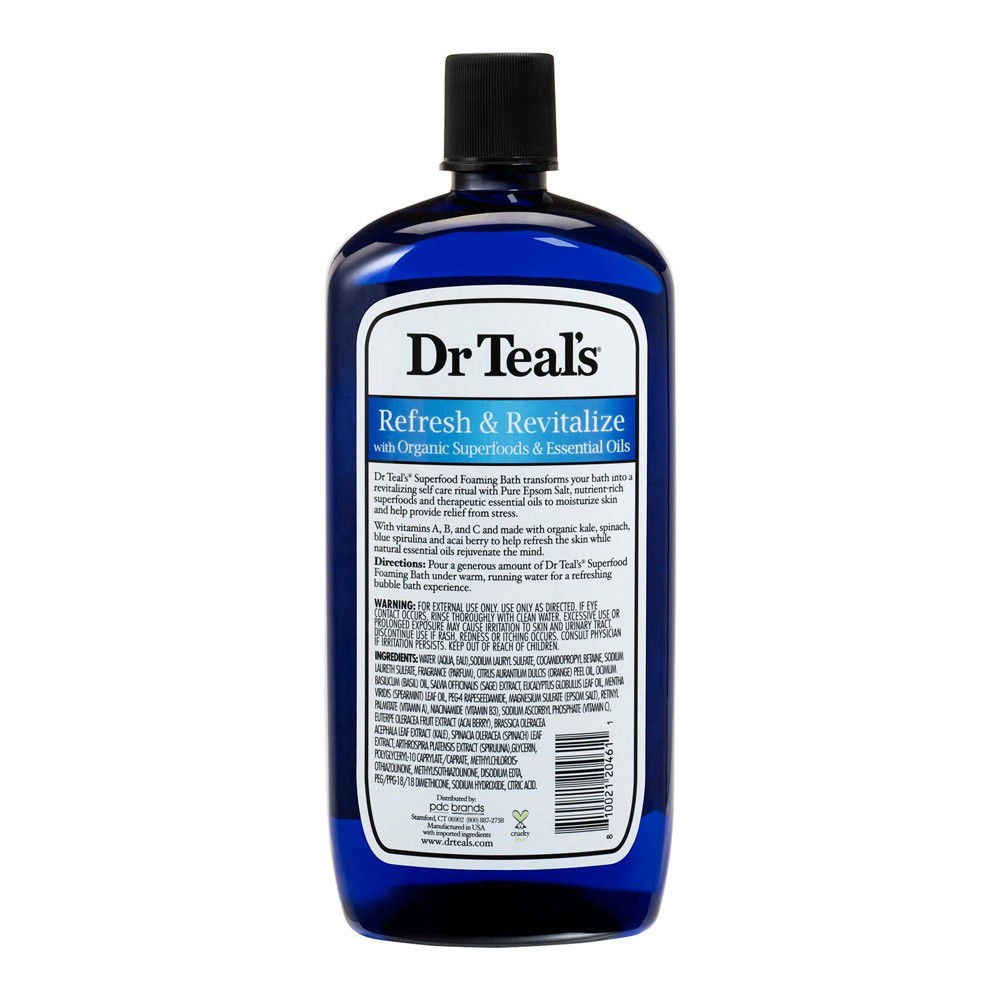 slide 3 of 6, Dr Teal's Refresh & Revitalize Superfoods Foaming Bubble Bath - 34 fl oz, 34 fl oz