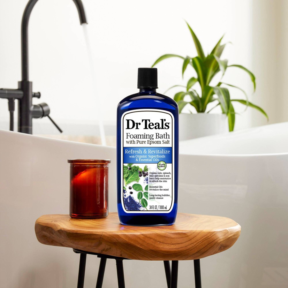 slide 2 of 6, Dr Teal's Refresh & Revitalize Superfoods Foaming Bubble Bath - 34 fl oz, 34 fl oz