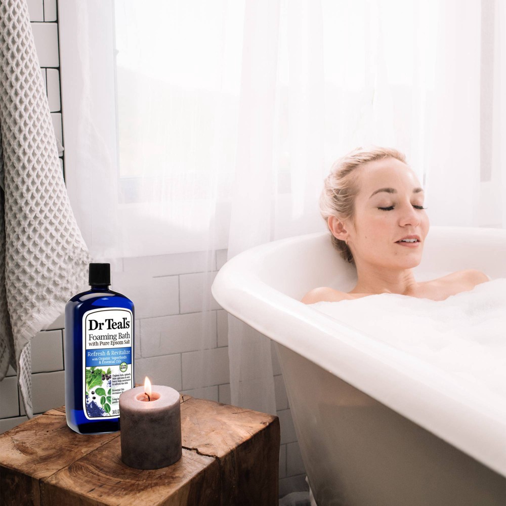 slide 6 of 6, Dr Teal's Refresh & Revitalize Superfoods Foaming Bubble Bath - 34 fl oz, 34 fl oz