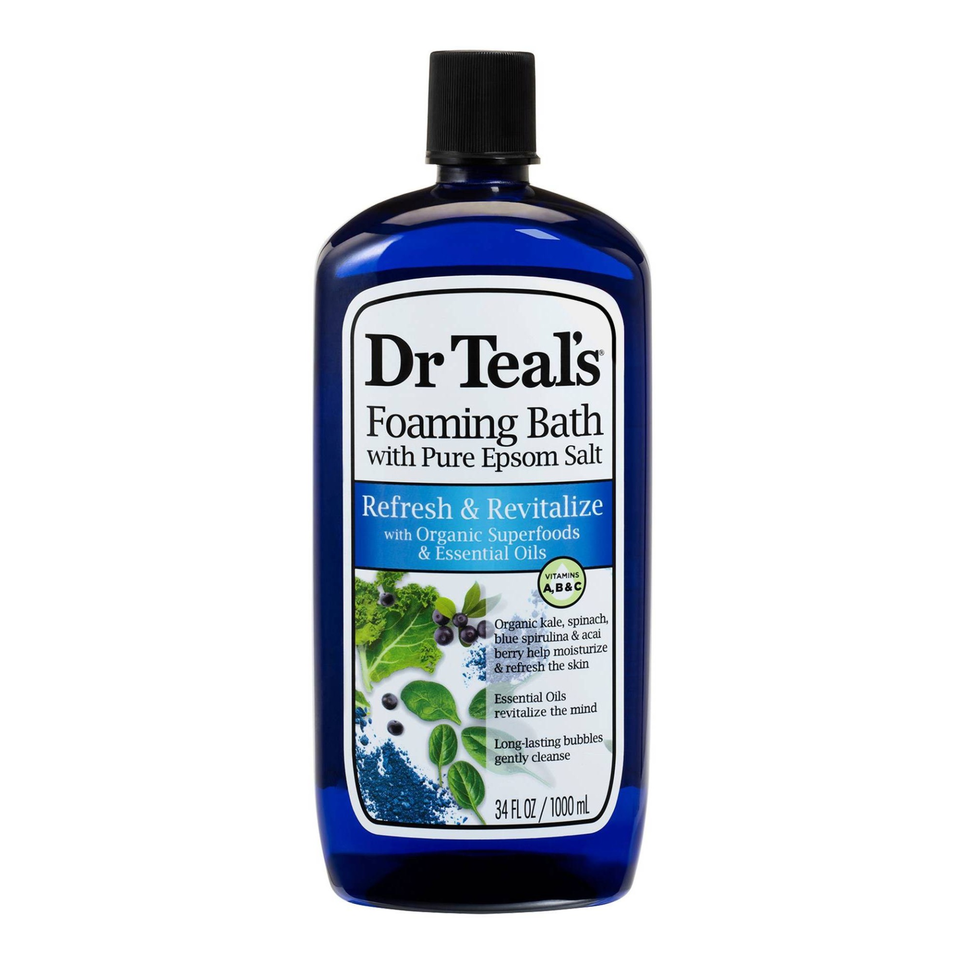 slide 1 of 6, Dr Teal's Refresh & Revitalize Superfoods Foaming Bubble Bath - 34 fl oz, 34 fl oz