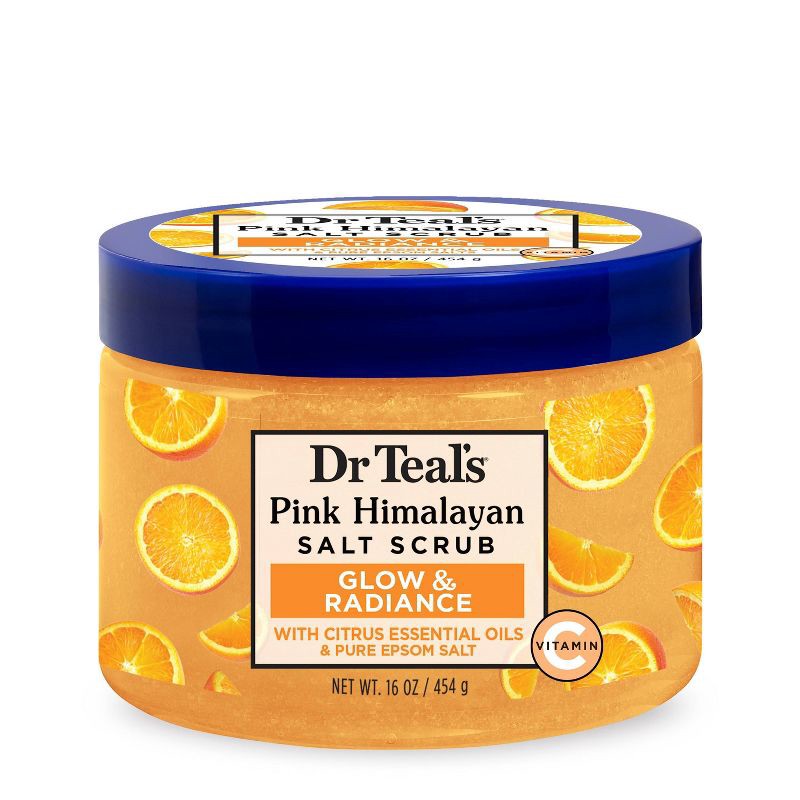 slide 1 of 6, Dr Teal's Glow & Radiance Vitamin C Citrus Salt Scrub - 16oz, 16 oz