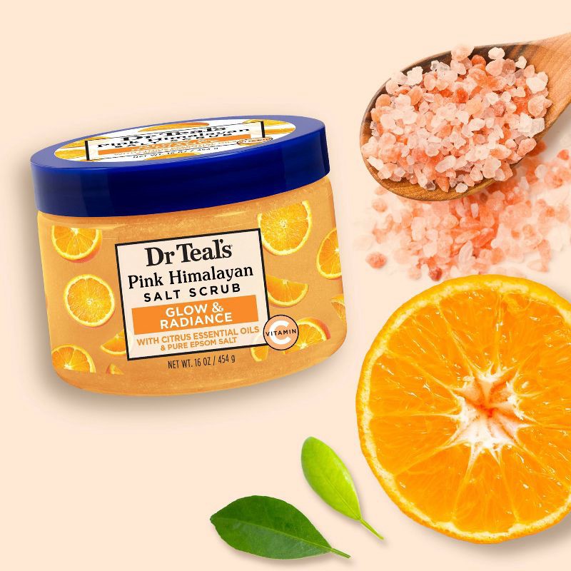 slide 4 of 6, Dr Teal's Glow & Radiance Vitamin C Citrus Salt Scrub - 16oz, 16 oz