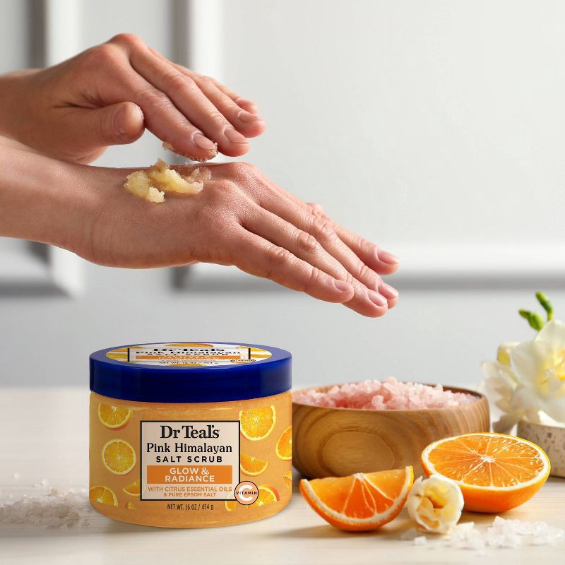 slide 6 of 6, Dr Teal's Glow & Radiance Vitamin C Citrus Salt Scrub - 16oz, 16 oz