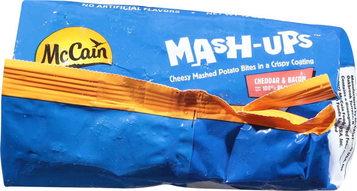 slide 2 of 12, McCain Mash-Ups, Cheddar & Bacon Mashed Potato Bites, 12 OZ (Frozen Potatoes), 12 oz