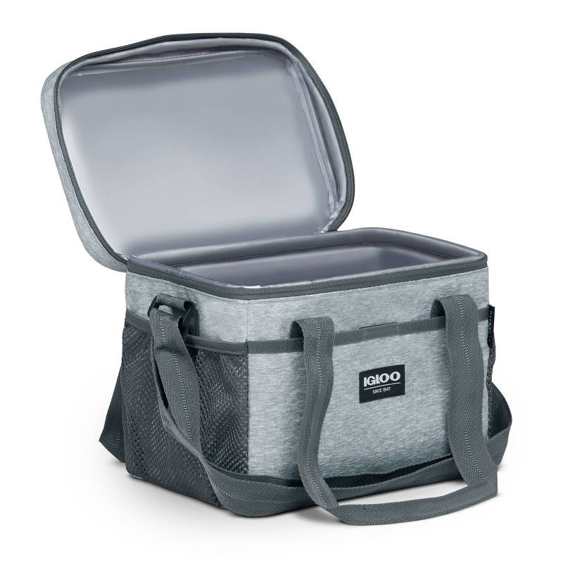 slide 7 of 8, Igloo Lunch+ Cube 12 Lunch Tote with Pack Ins - Gray: Insulated Bag for Adults, Includes 3 Containers, 1 ct