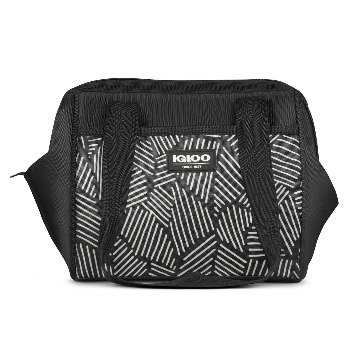 slide 4 of 15, Igloo Print Essentials Leftover Lunch Tote with Pack Ins - Black, 1 ct