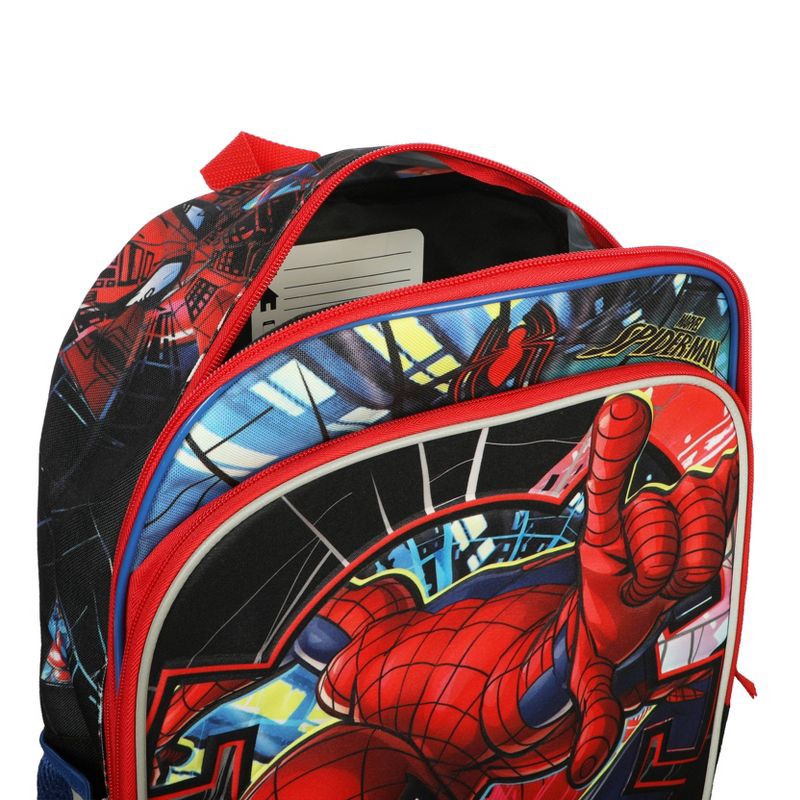 slide 3 of 6, Kids' Spider-Man 16" Backpack - Black, 1 ct