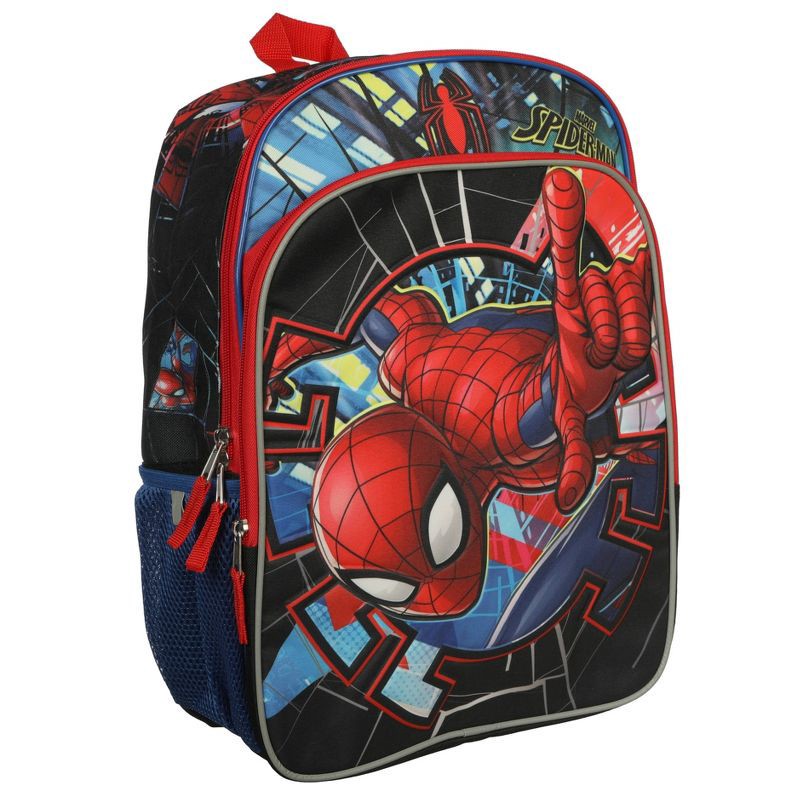 slide 4 of 6, Kids' Spider-Man 16" Backpack - Black, 1 ct