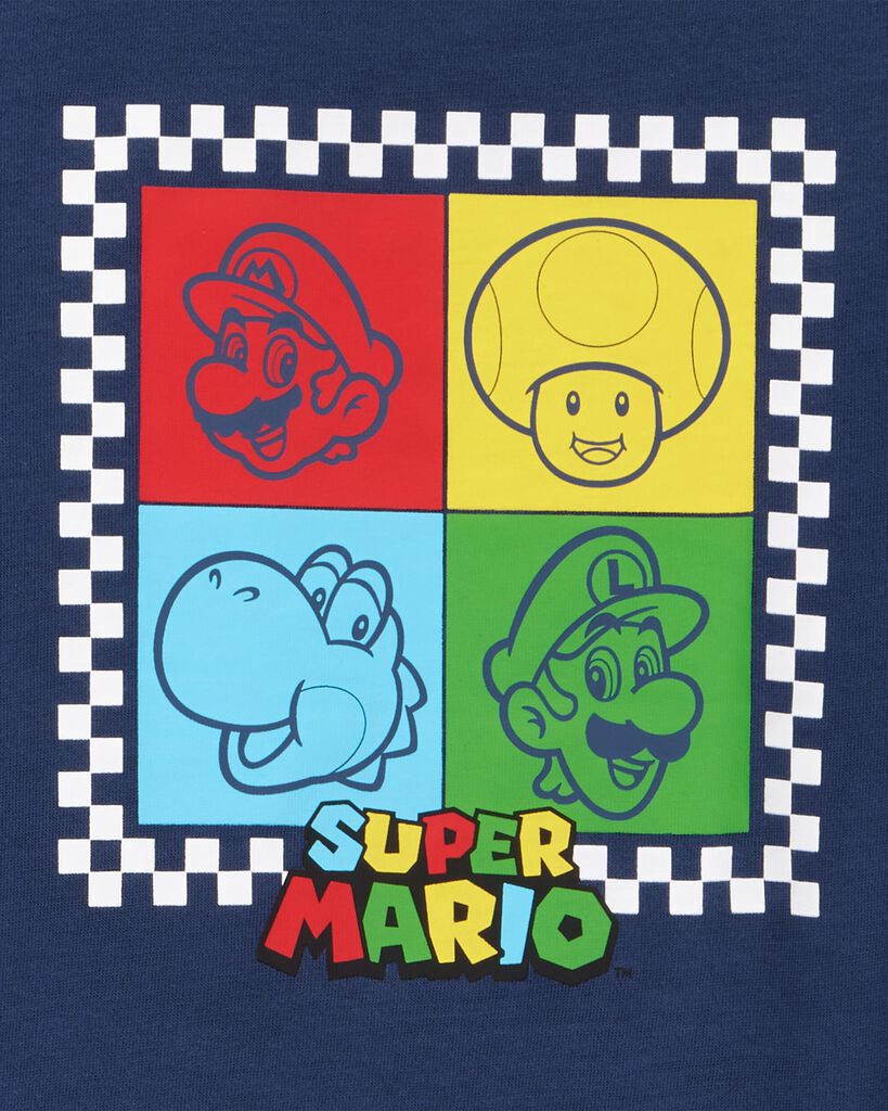 slide 3 of 3, Carter's Kid Super Mario Print Knit 2-Piece Pajamas Multi 14, 1 ct