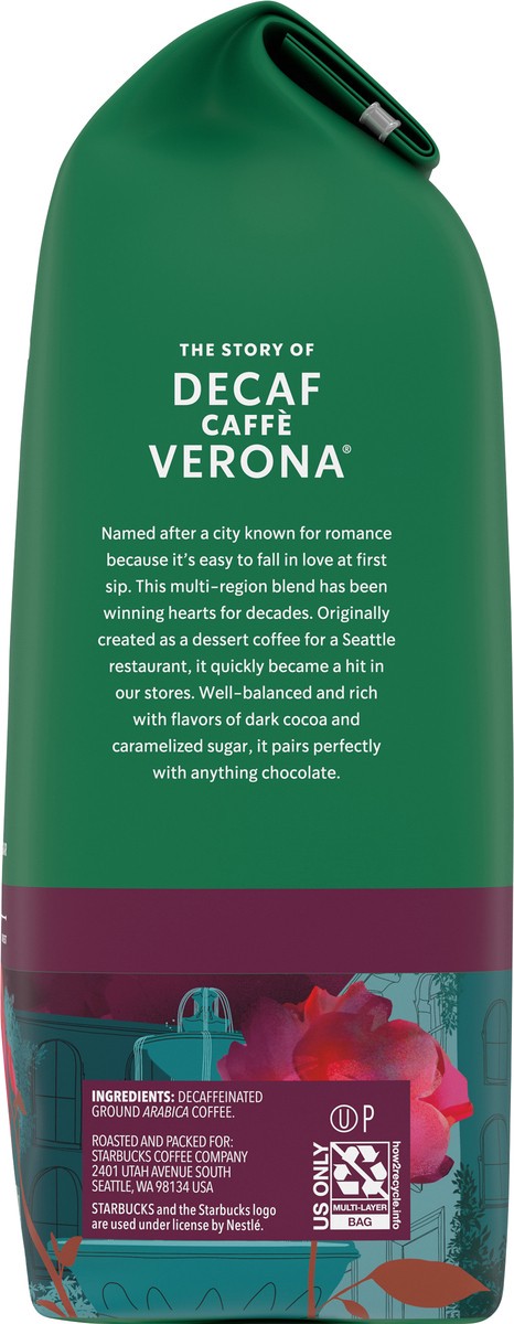 slide 8 of 9, Starbucks Ground Coffee—Dark Roast Coffee—Decaf Caffè Verona—100% Arabica—1 bag (12 oz), 12 oz