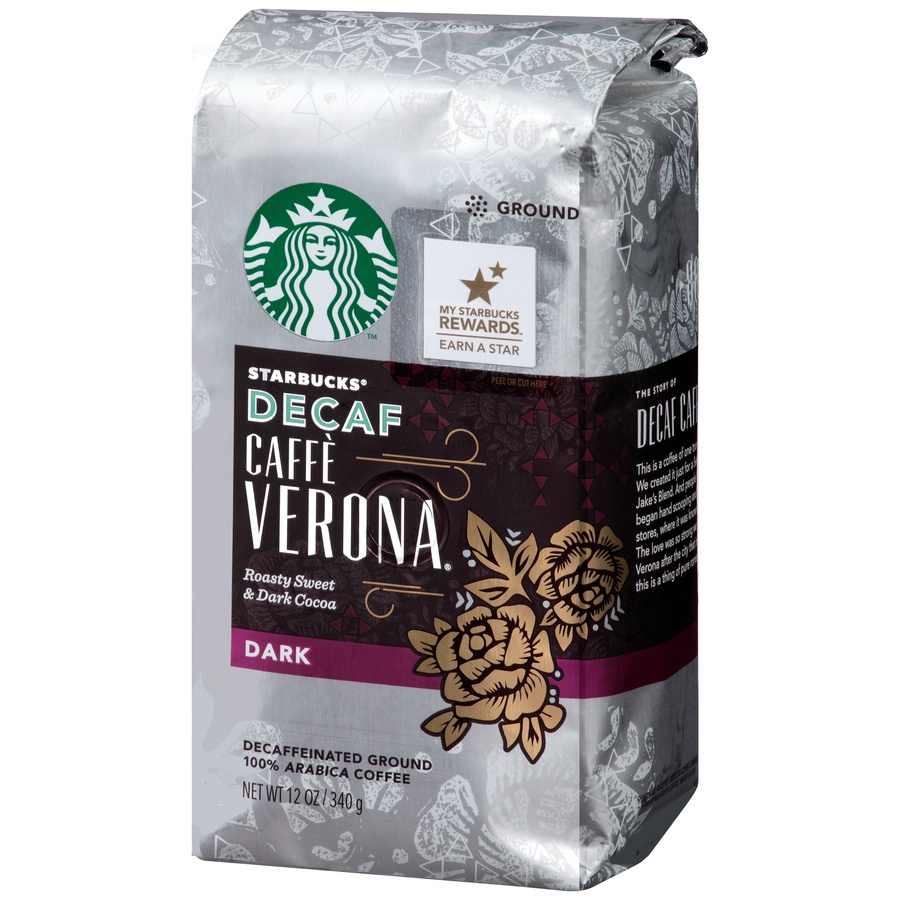 slide 9 of 17, Starbucks Decaf Ground Coffee, Caffè Verona, 100% Arabica, 12 oz