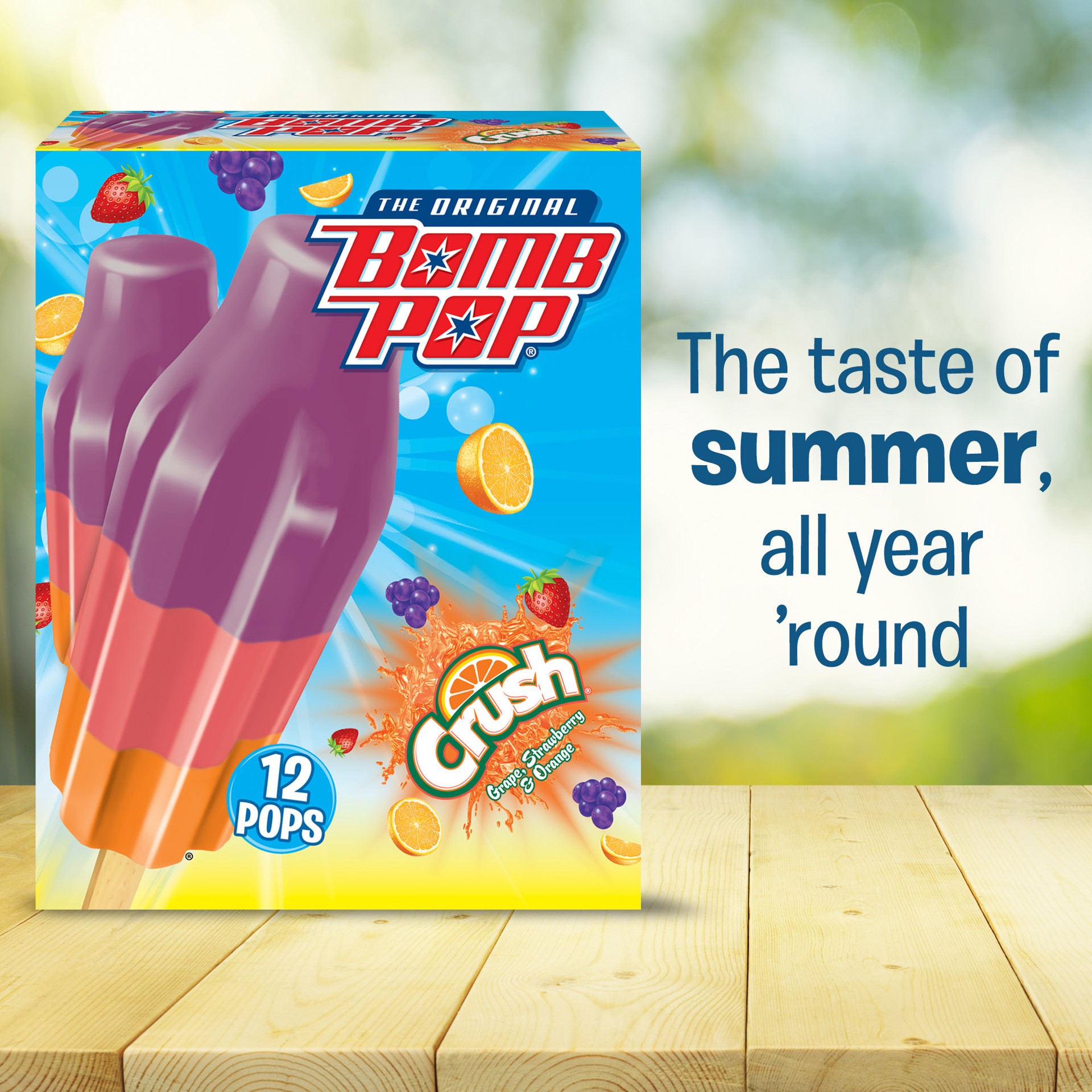 slide 5 of 5, Bomb Pop Crush Crush Ice Pop 12Ct, 21 fl oz