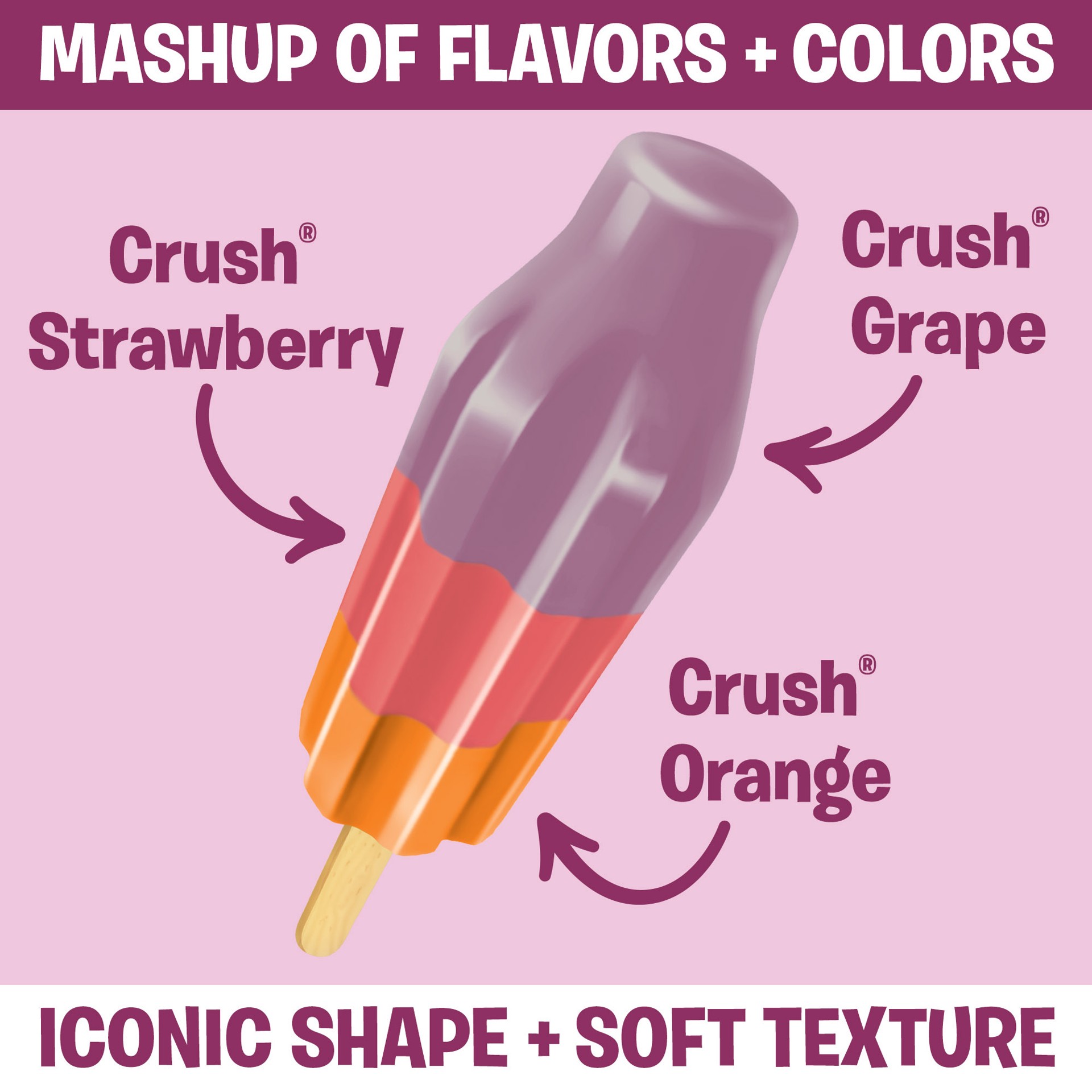 slide 3 of 5, Bomb Pop Crush Crush Ice Pop 12Ct, 21 fl oz