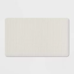 30" x 18" Ribbed Stripe Comfort Mat Beige - Threshold