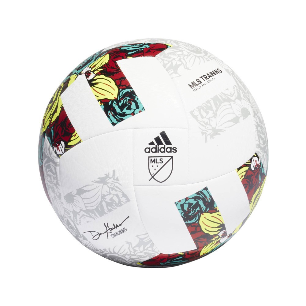 slide 2 of 9, Adidas MLS Train Size 5 Soccer Ball - White, 1 ct