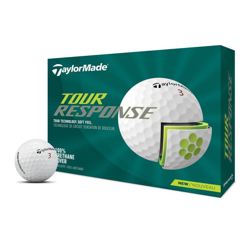 slide 1 of 4, TaylorMade Tour Response Golf Balls 12pk - White, 12 ct