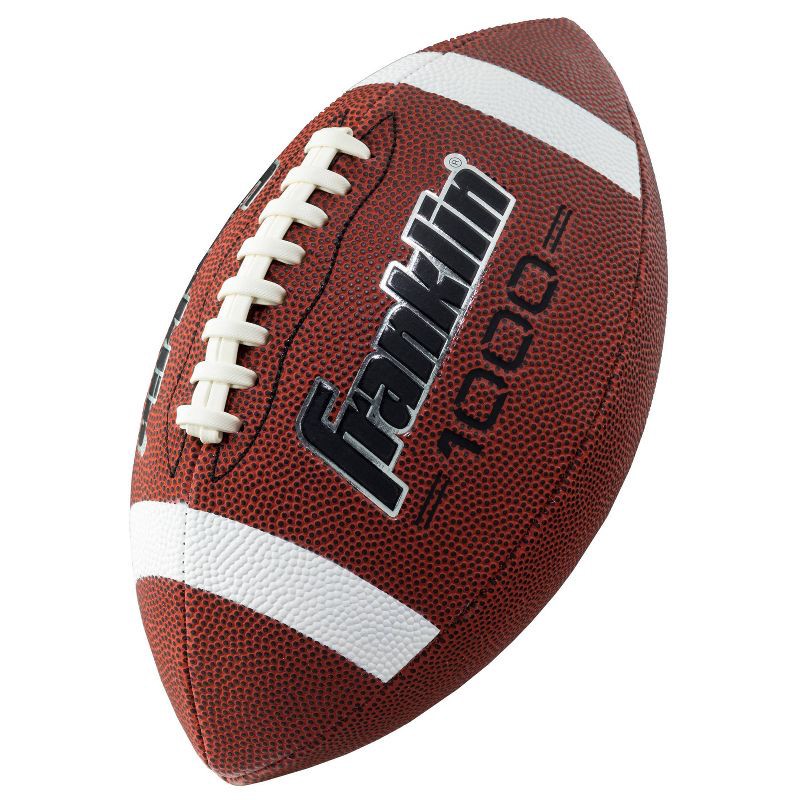 slide 1 of 4, Franklin Sports 1000 Series Grip-Rite Junior Football - Brown, 1 ct