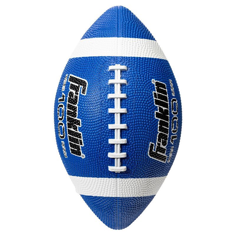 slide 4 of 4, Franklin Sports 100 Series Junior Rubber Football - Blue/White Stripe, 1 ct