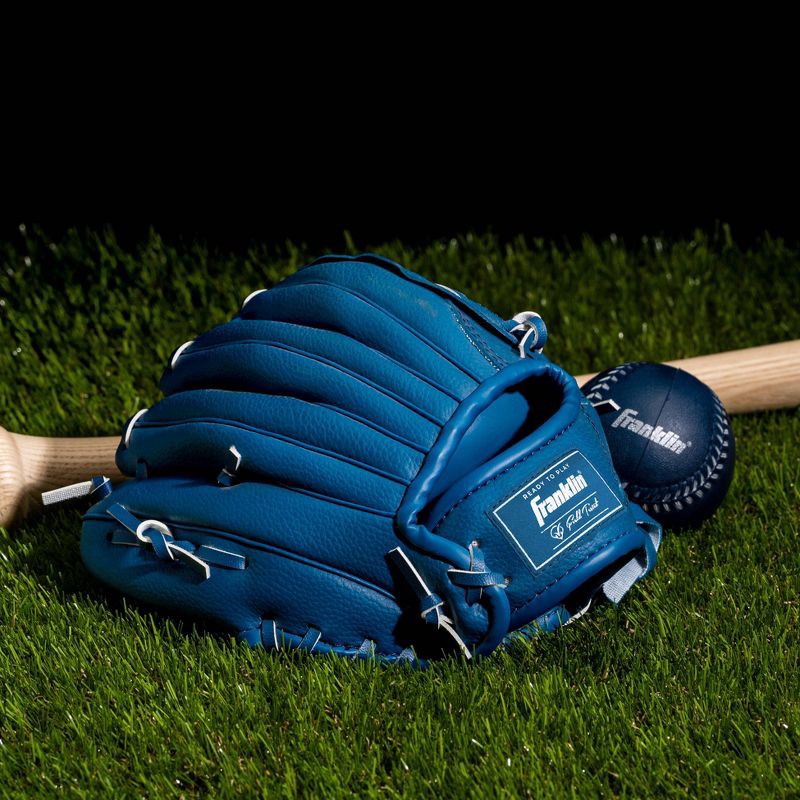 slide 5 of 5, Franklin Sports 9'' Teeball Glove with Ball - Navy, 1 ct