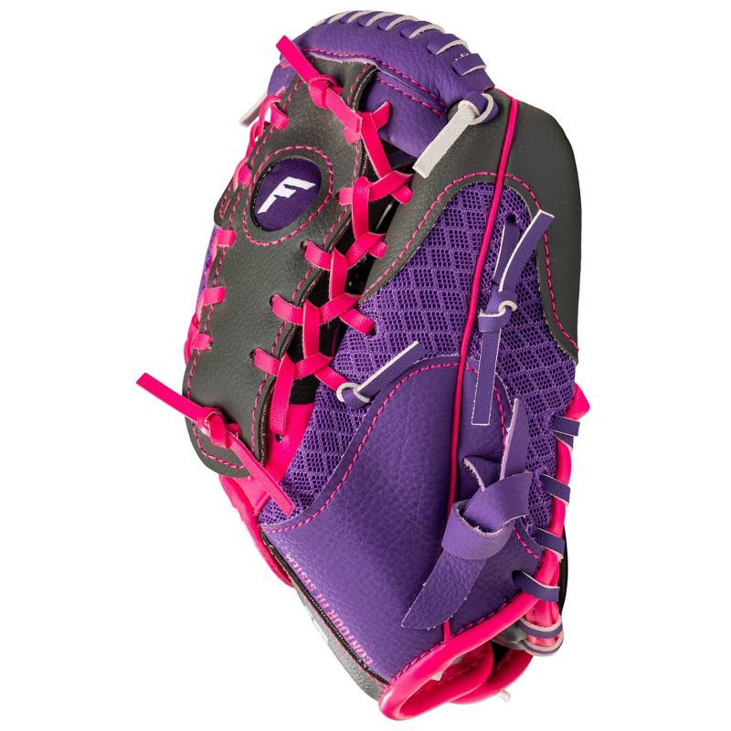 slide 3 of 5, Franklin Sports 9.5'' Meshtek Glove with Ball - Purple/Pink, 1 ct