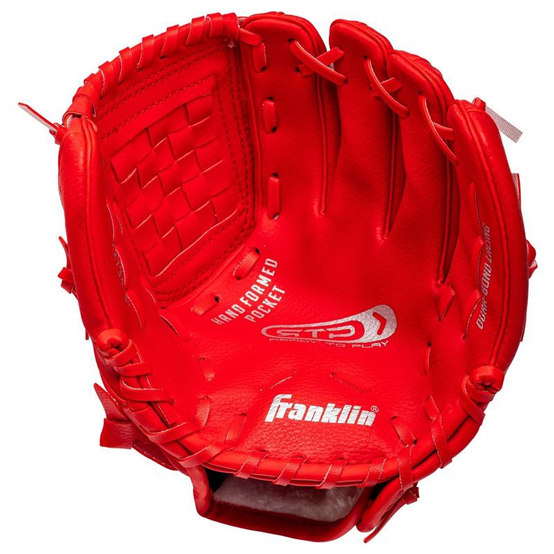 slide 4 of 5, Franklin Sports 9'' Teeball Glove with Ball - Red, 1 ct