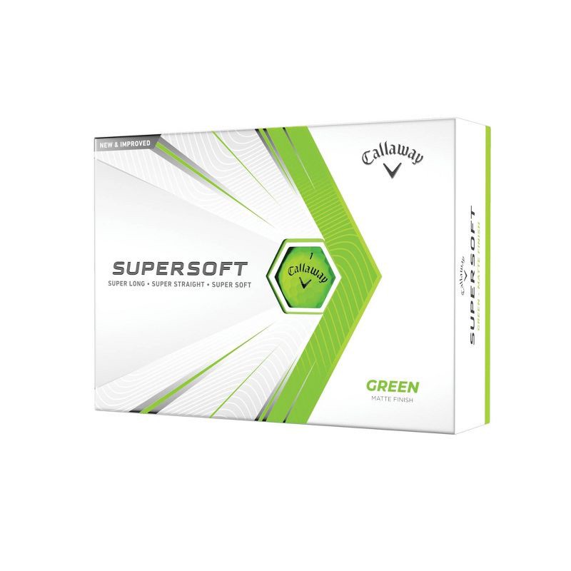 slide 1 of 4, Callaway Supersoft Golf Balls 12pk - Green, 12 ct
