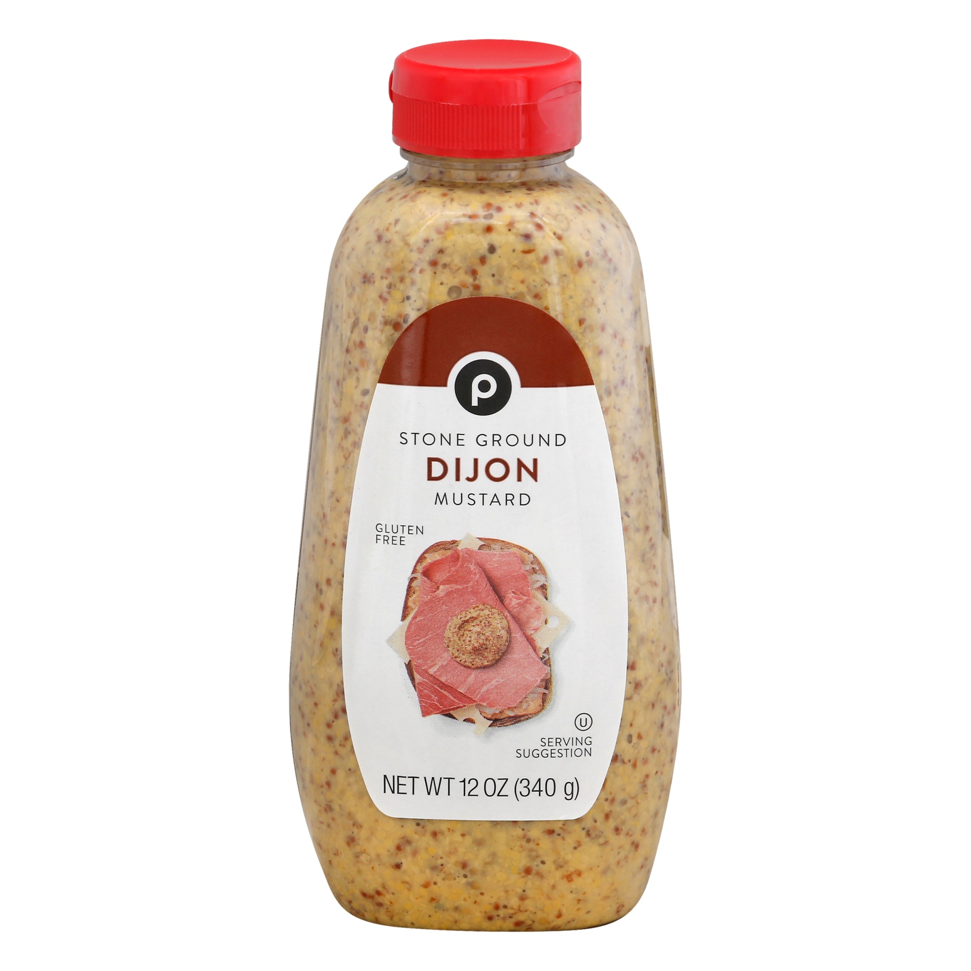 slide 1 of 1, Publix Stone Ground Dijon Mustard, 12 oz